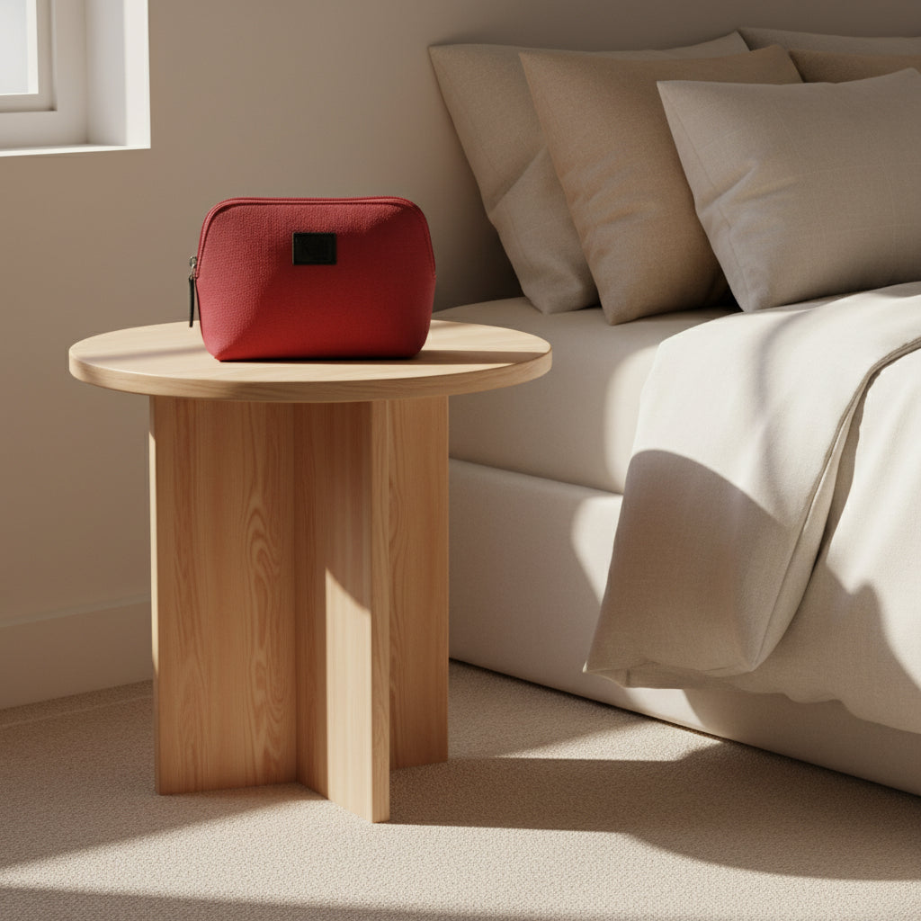 K0026XB | Pochette da Donna in Canvas/Vera Pelle pieno fiore Volanata - Colore Bordeaux/Testa Moro. Chiusura con lampo. Dimensioni: cm 17 x 13 x 6,5 - Confezione: Sacchetto Tnt-0