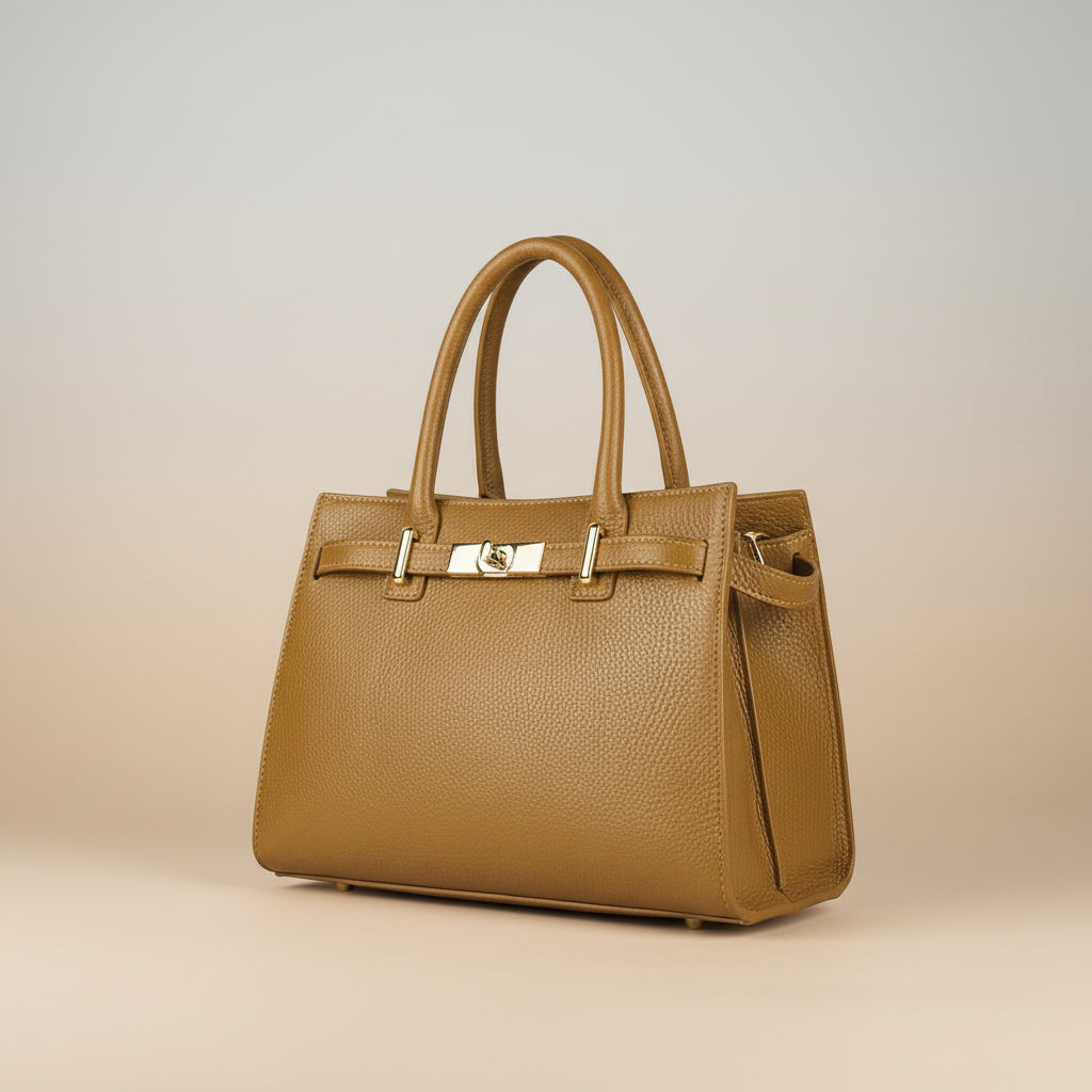 Lunéa Borzatta Diva sac à main cognac en cuir italien