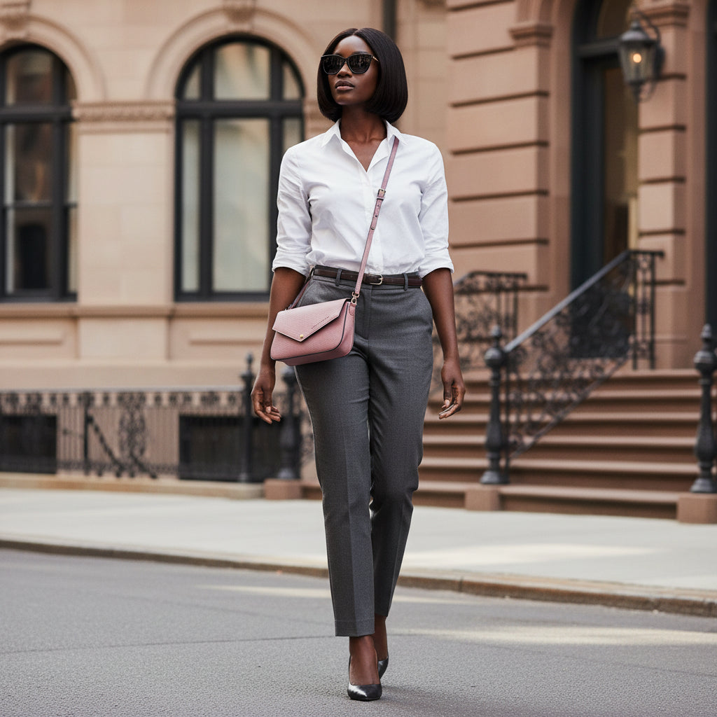 Borzatta Mini sac à bandoulière en cuir rose