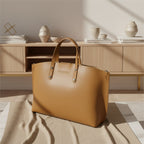 Renata Grand Cabas – vue trois-quarts – format 48 × 31 × 11 cm – sac à main cabas cuir véritable Made in Italy