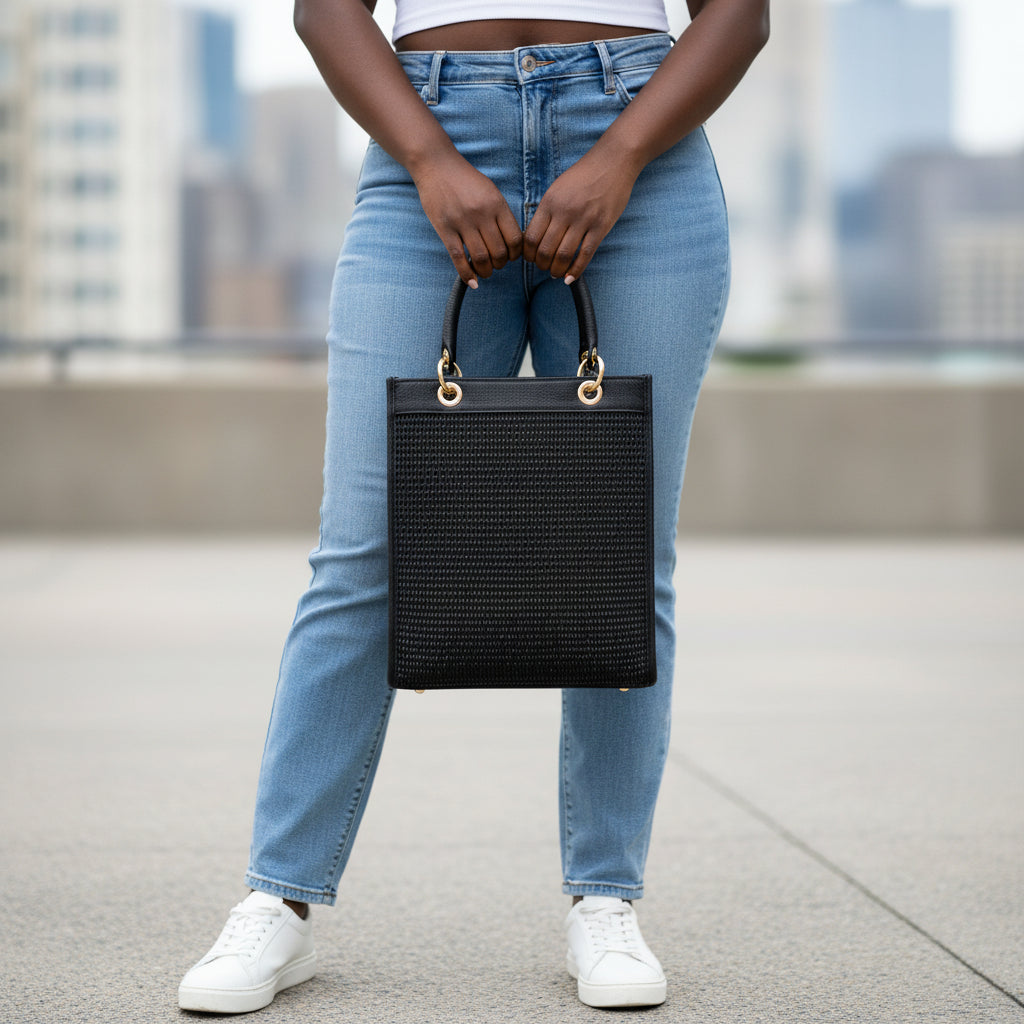 Sac bandoulière Élégance noir