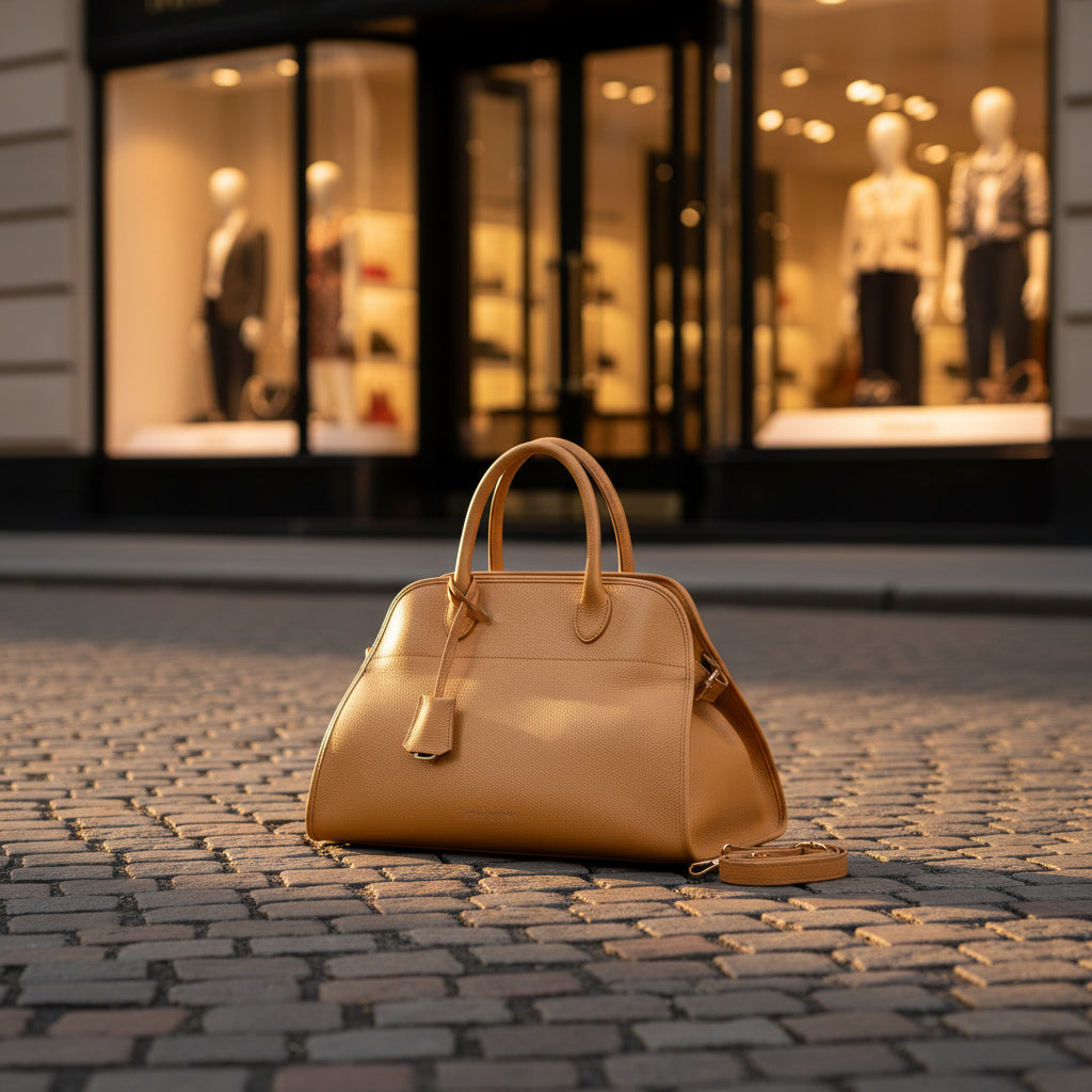 Grand sac Frida en cuir pleine fleur, silhouette structurée et spacieuse, fabriqué en Italie avec finitions artisanales
