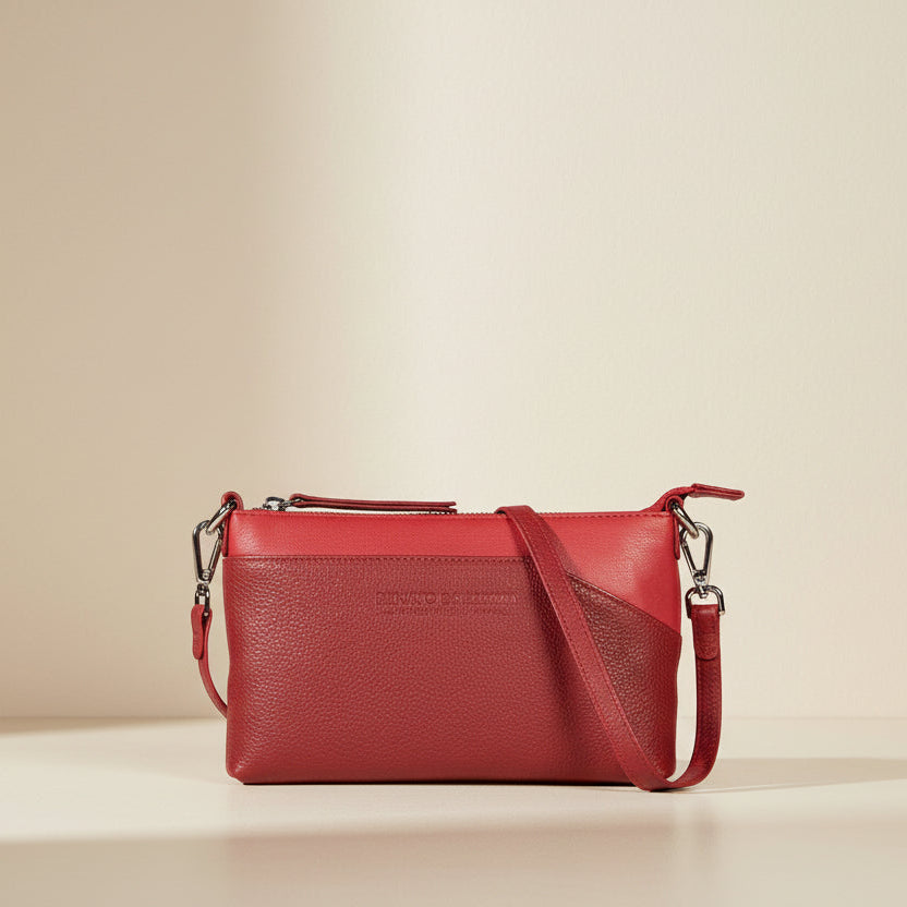 Sydney Rouge pochette bandoulière en cuir italien