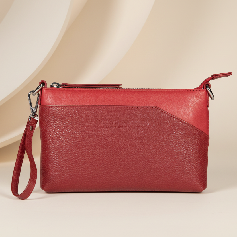 Sydney Rouge pochette bandoulière en cuir italien
