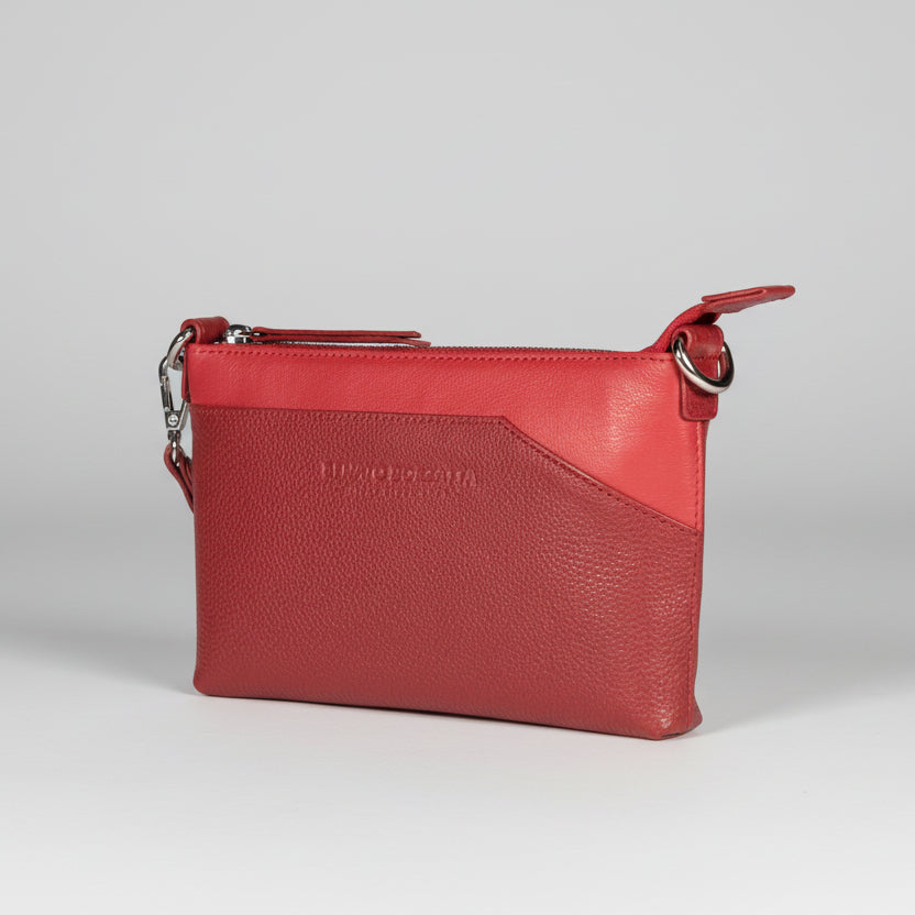 Sydney Rouge pochette bandoulière en cuir italien