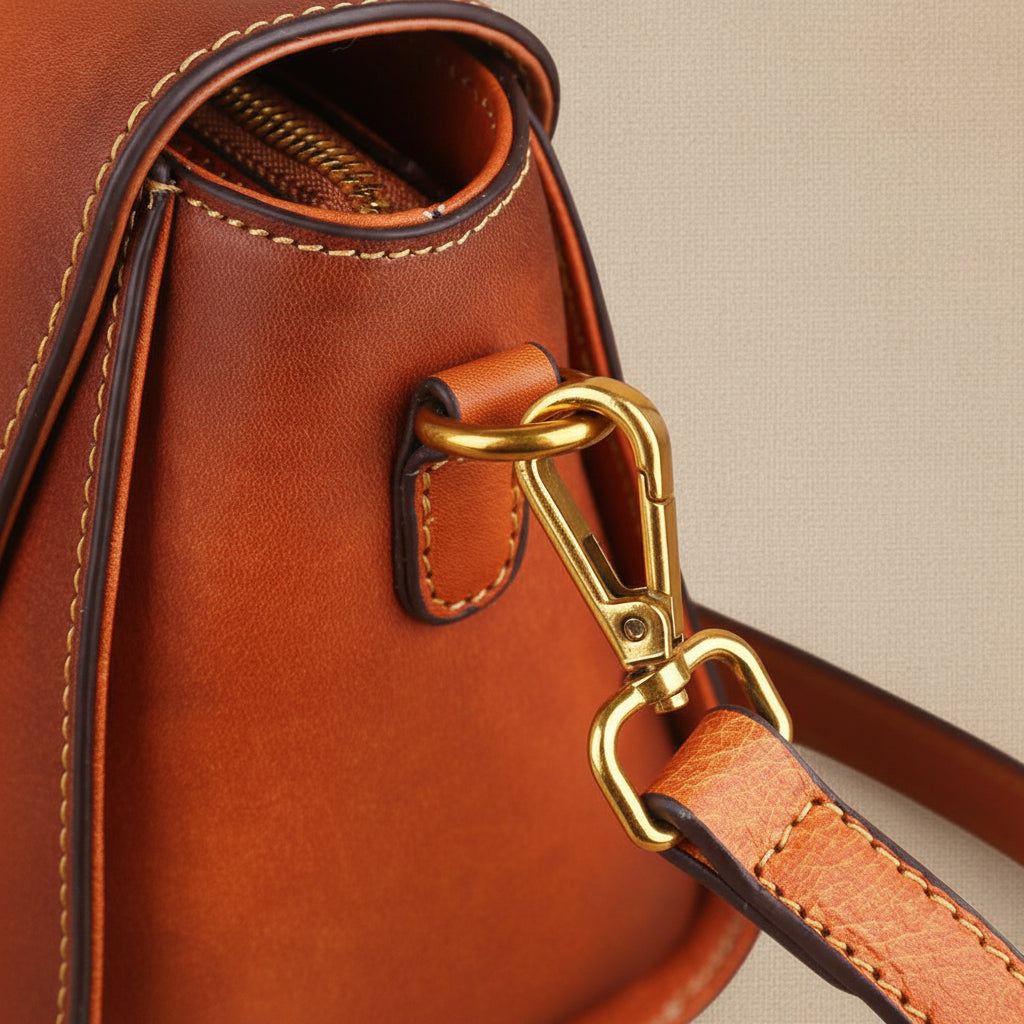 Petit sac à main vintage pour femme en cuir, modèle tote avec poignée supérieure.