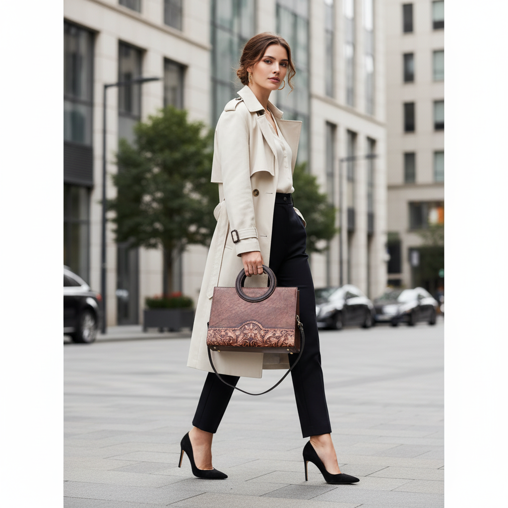 Heritage vintage sac à main en cuir